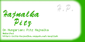 hajnalka pitz business card
